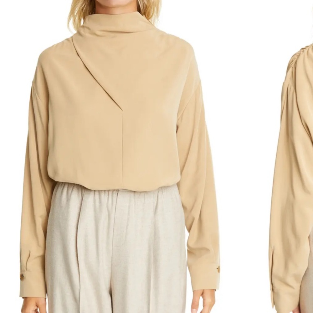 NWT Vince Cowl Neck Long Sleeve Blouse